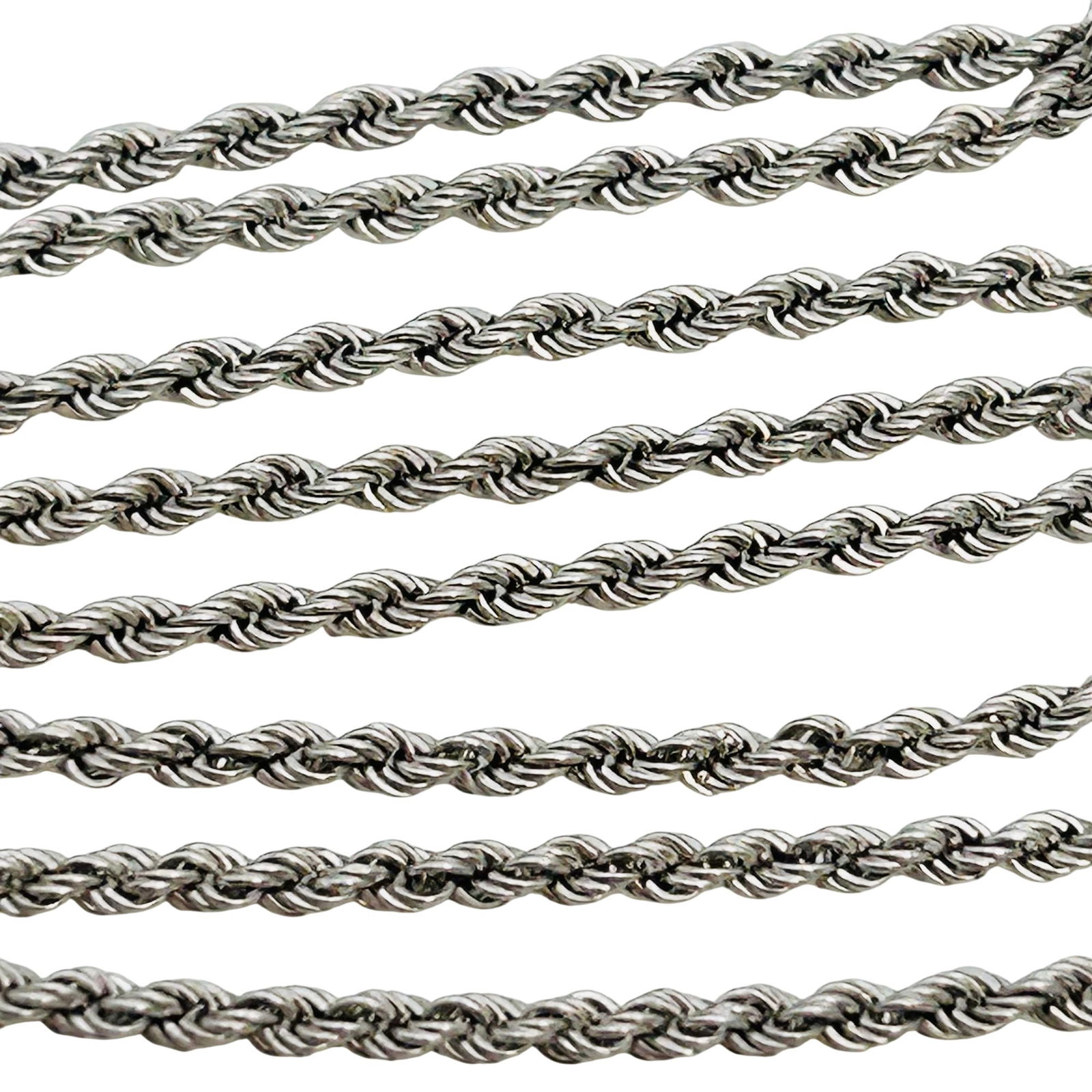 MILOR Italy, Sterling Twisted Rope Chain Necklace 2.84 G (1 of 4)