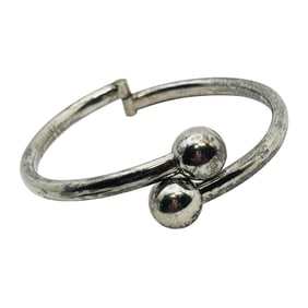 TAXCO Mexico Sterling Hinge Ball Bracelet 11.8