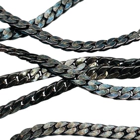 Sterling Serpentine Chain Necklace 10.87 G
