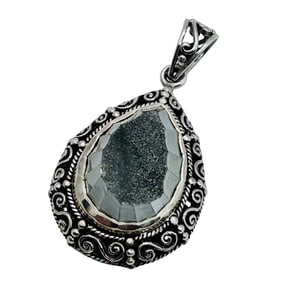 SAJEN Sterling, Silver Quartz Filigree Pendant 9.34 G