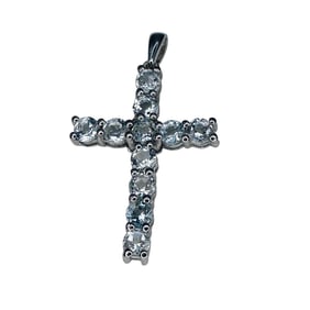 STS, TOPAZ Sterling Silver Cross Pendant 14.30 G