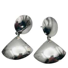 ATI Mexico, Sterling Push Pack Dangle Earrings 9.7 G