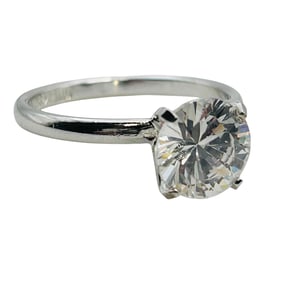 LIND Sterling Rhinestone Engagement Ring Size 6, 2.39 G