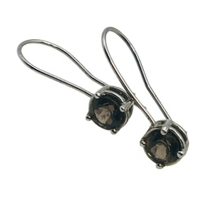 Citrine Sterling Dangle Earrings 1.33 G