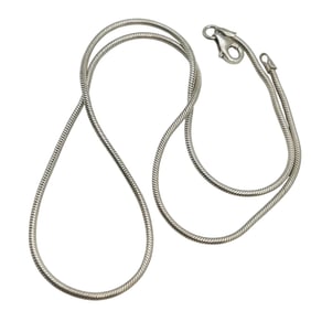 Italy, Sterling Round Snake Chain Necklace 6.75 G