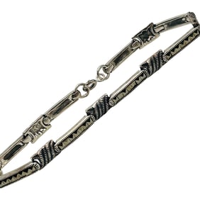 DBJ Marcasite Sterling Linked Bracelet 12.11g