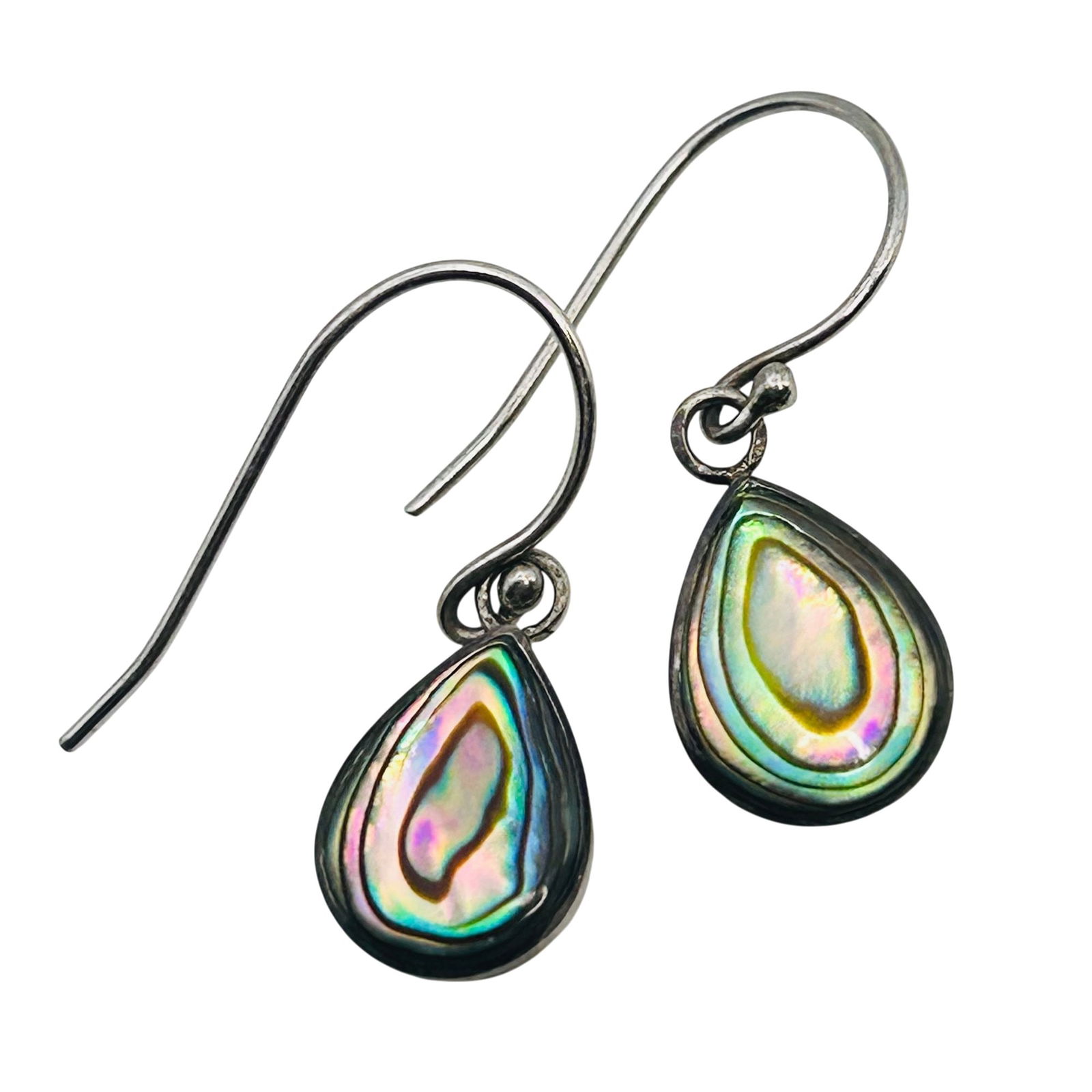 ATI Abalone Sterling Dangle Earrings 2.66 G: ATI Abalone Sterling dangle earrings 2.66 g