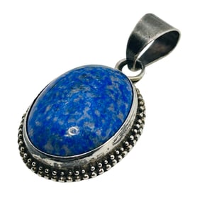 Southwest Lapis Lazuli Sterling Pendant 5.9 G