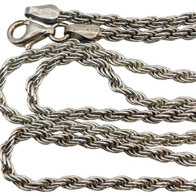 LIVIOR Italy, Sterling Rope Chain Necklace 9.91 G