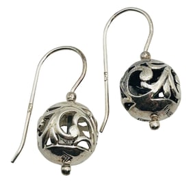 SILPADA Sterling Cut Out Ball Earrings 4.9 G