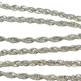 LIVIOR Italy Sterling Rope Chain Necklace 18, 6.6 G