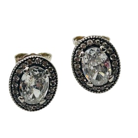Pandora Sterling Stud Earrings 2.59 G