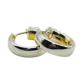 Dyadema Italy, Sterling Hinge Hoop Earrings 3.64 G