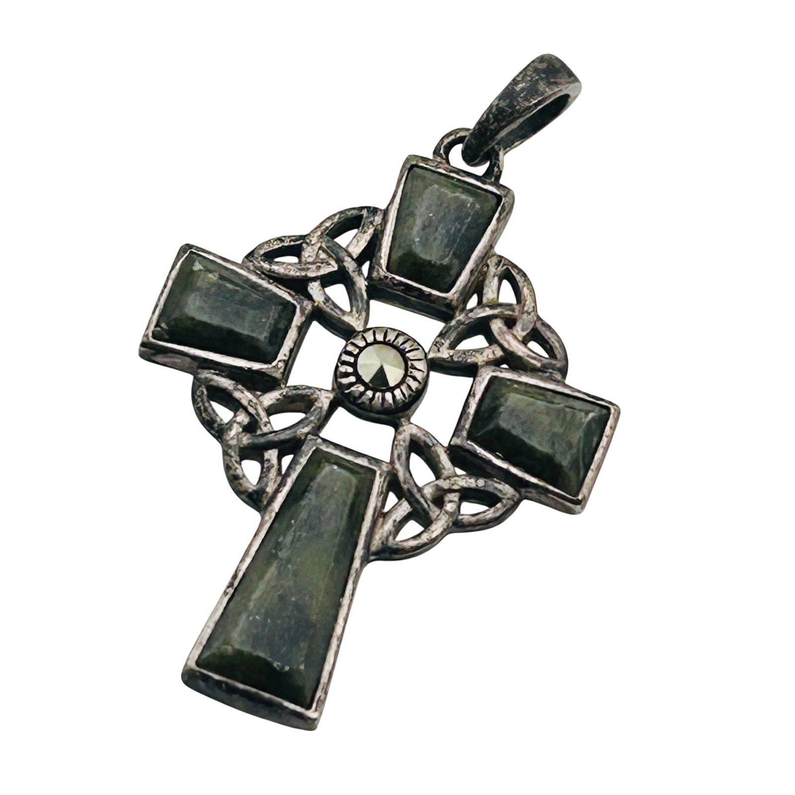 Ireland, Emerald Sterling Pendant 4.72 G: Ireland Emerald Sterling pendant 4.72 g