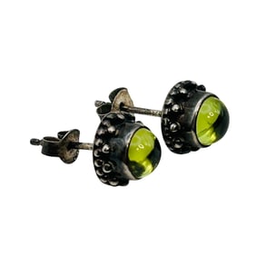 SILPADA Peridot Sterling Stud Earrings 2.63 G