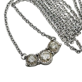 ZEI Diamond Sterling 18 Inch Chain Necklace 2.12 G