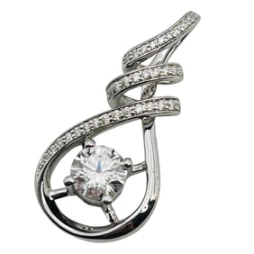 Diamond D1.01CT D0.22CT Sterling Pendant 3 G
