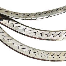 Italy 30 Flat Snake Chain Necklace 28.6 G