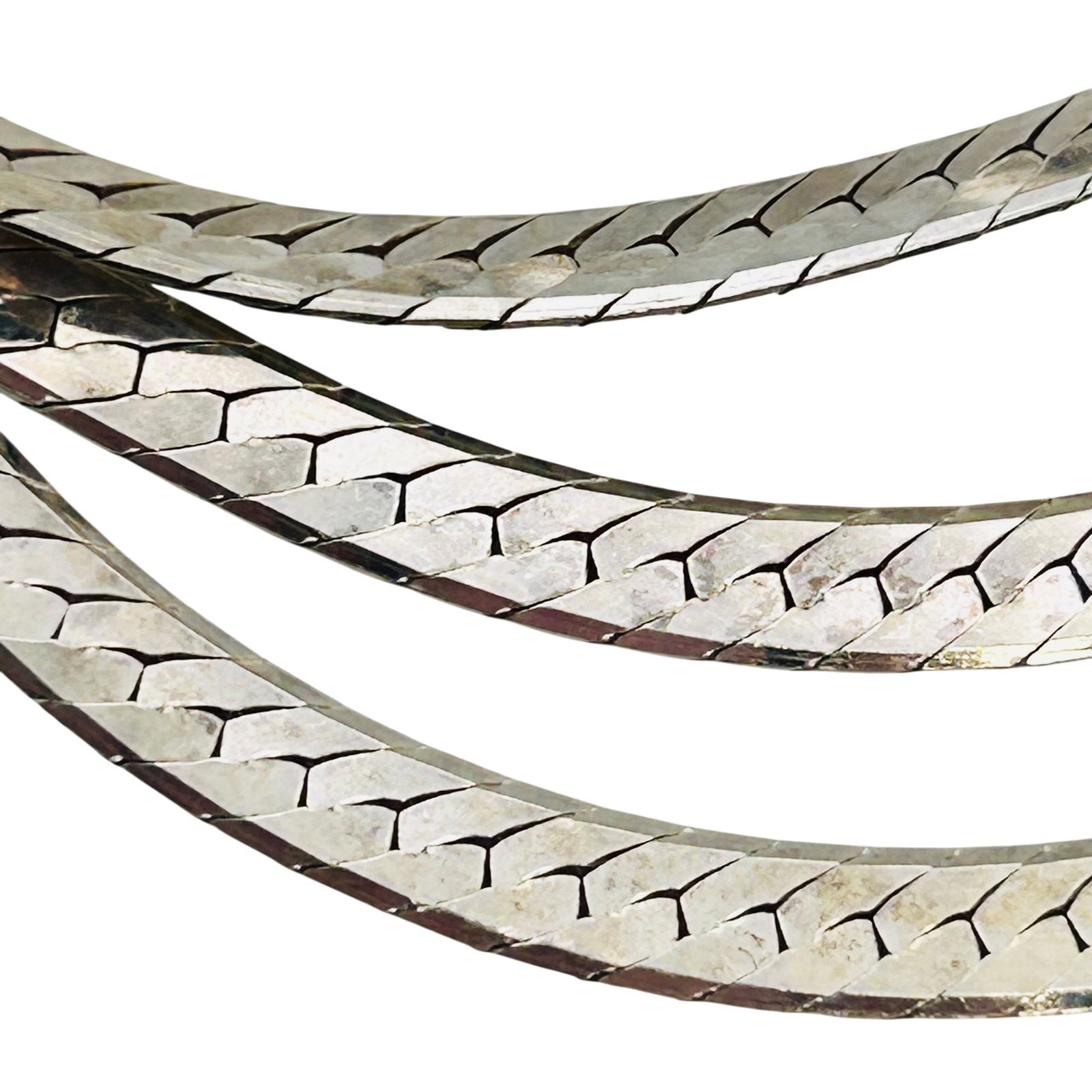 Italy 30 Flat Snake Chain Necklace 28.6 G (1 of 8)