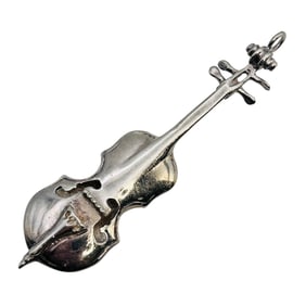 Sterling Violin Pendant 8.61 G
