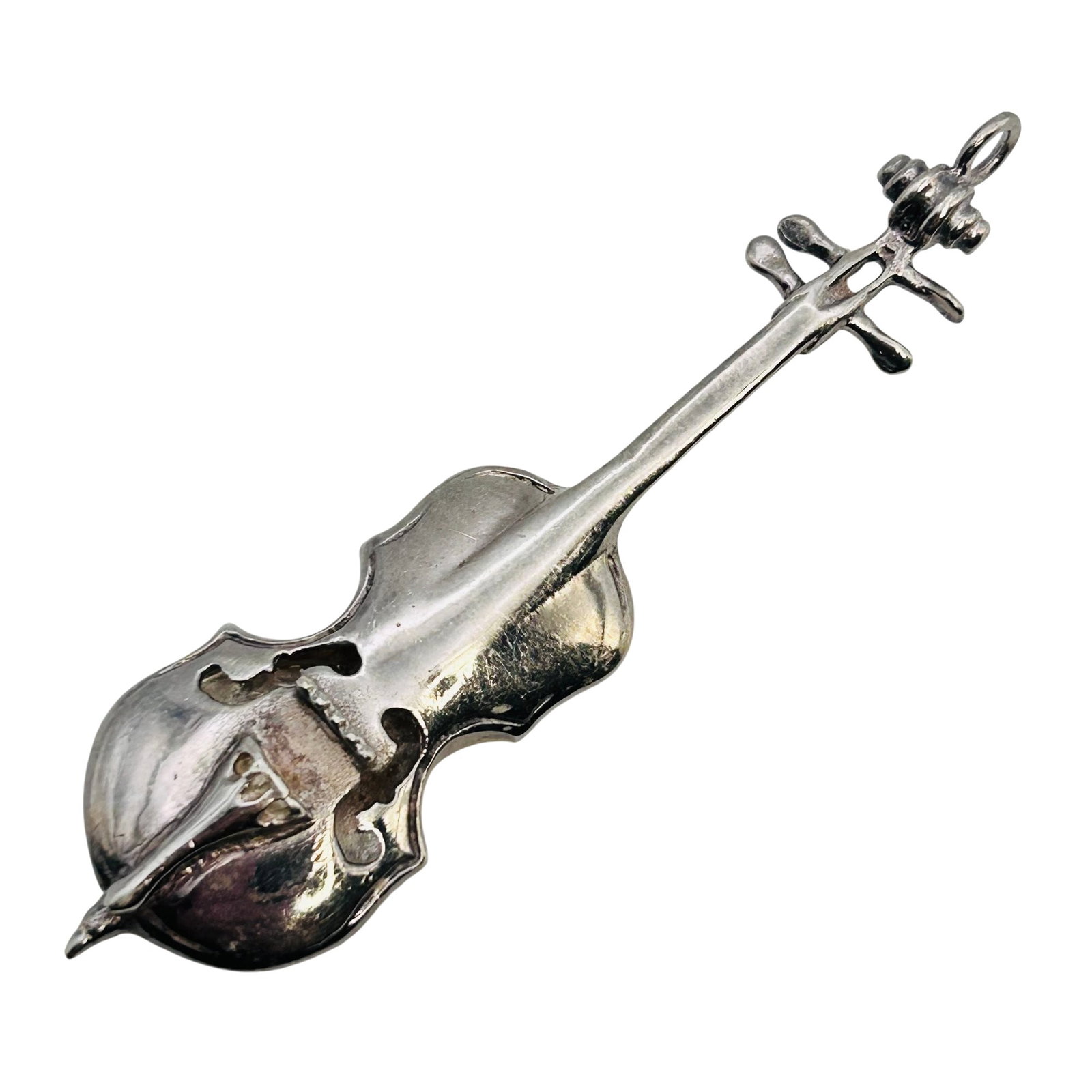 Sterling Violin Pendant 8.61 G: Sterling violin pendant 8.61 g