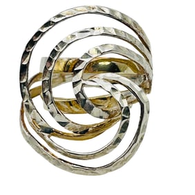 Italy, Sterling Swirl Ring Size 7, 5.82 G