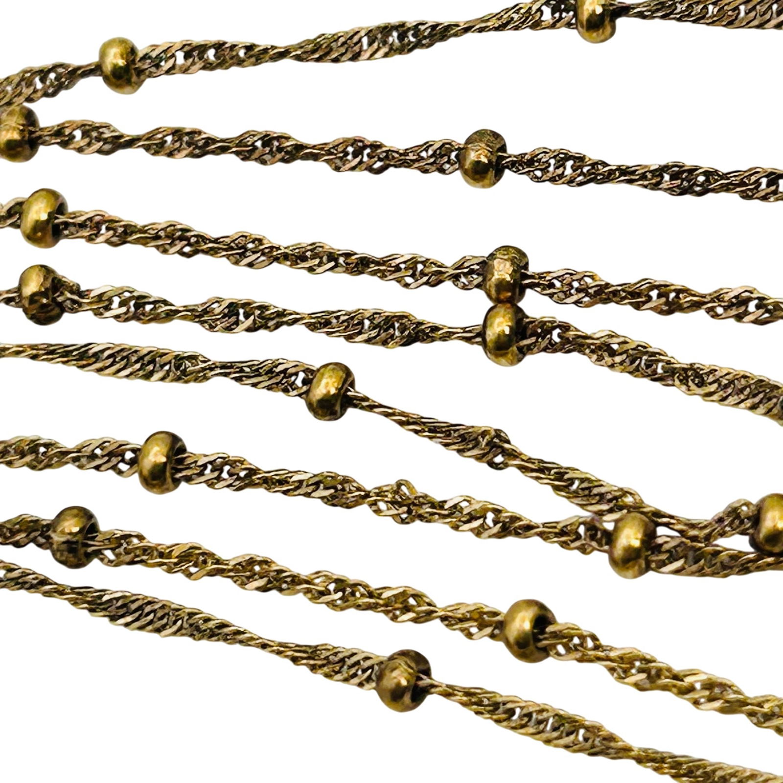 LIRM Sterling Curb And Bead Chain Necklace 18in, 2.85 G: LIRM Sterling curb and bead chain necklace 18in 2.85 g