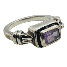 Amethyst Sterling Ring Size 6, 5.6 G