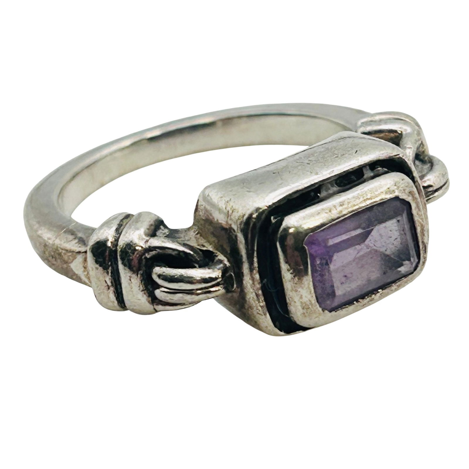 Amethyst Sterling Ring Size 6, 5.6 G: Amethyst Sterling ring size 6 5.6 g