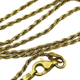 Italy, Sterling 17 Inch Rope Chain Necklace 4.17 G