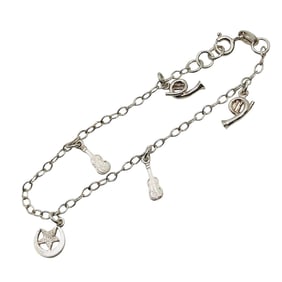 Italy, Sterling Music Charm Pendant Bracelet 2.47 G