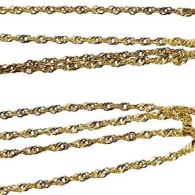 Italy Sterling Twisted Curb Chain 20in Necklace 1.16 G