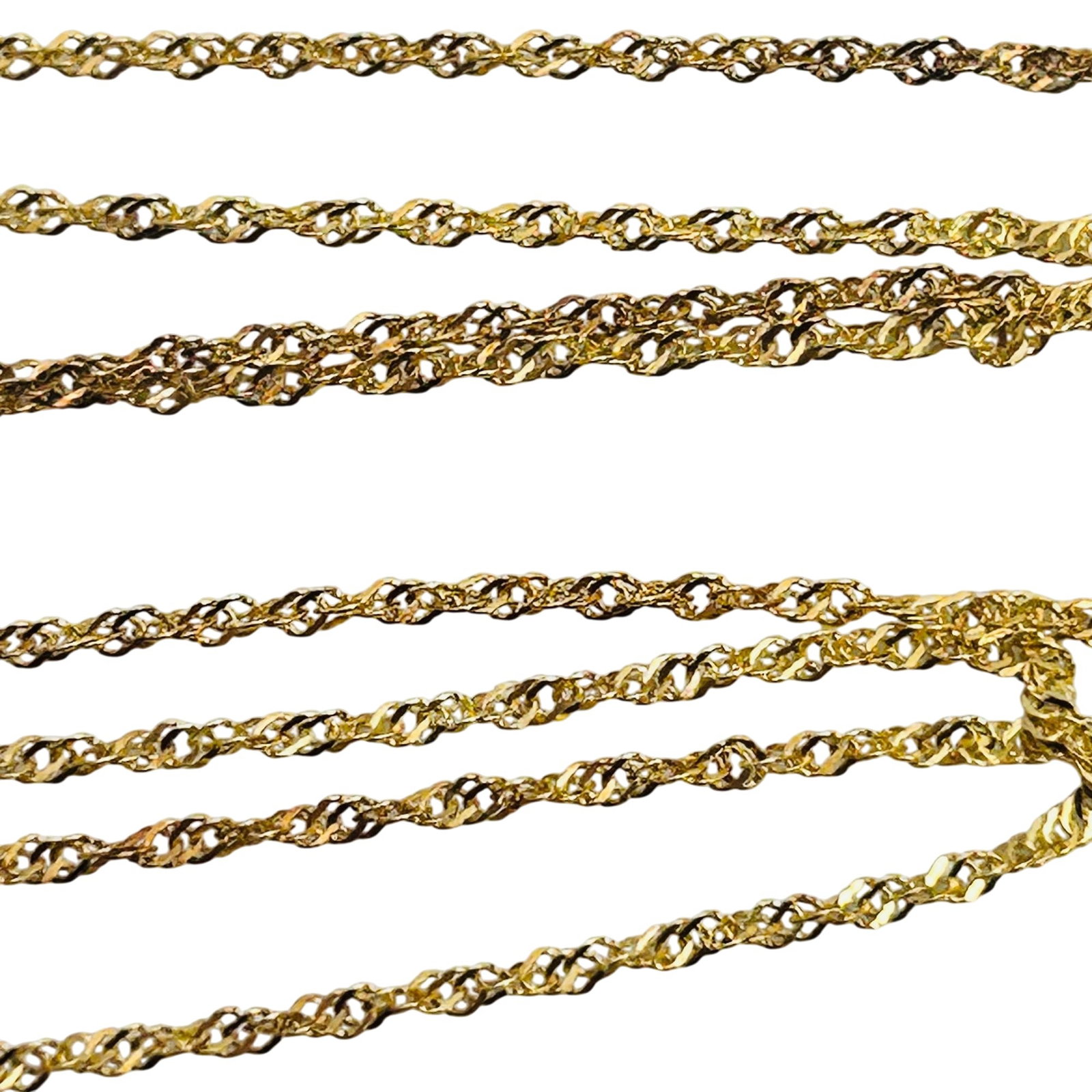 Italy Sterling Twisted Curb Chain 20in Necklace 1.16 G: Italy Sterling twisted curb chain 20in necklace 1.16 g