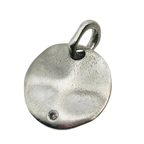 Diamond Sterling Solid Round Medallion Pendant 3.47g