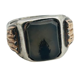 Sterling Stone Statement Ring Size 8, 10.94 G