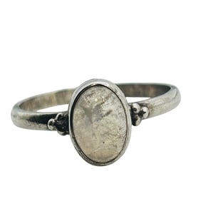 Moonstone Sterling Oval Ring Size 8, 1.98 G