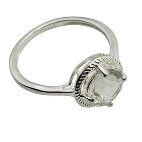 DJoy Aqua Sterling Solitaire Ring Size 6, 1.56 G