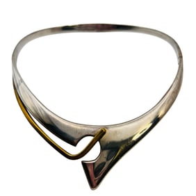 Vintage TAXCO TR-193 Mexico Signed ROSSANA Sterling Choker Hinged 84 G