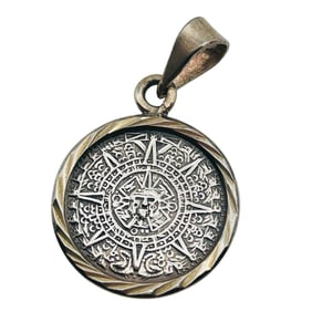 Taxco MR-112 Mexico, Sterling Round Medallion 8.42 G