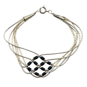 Southwest Sterling Six Strand Bracelet 5.17 G