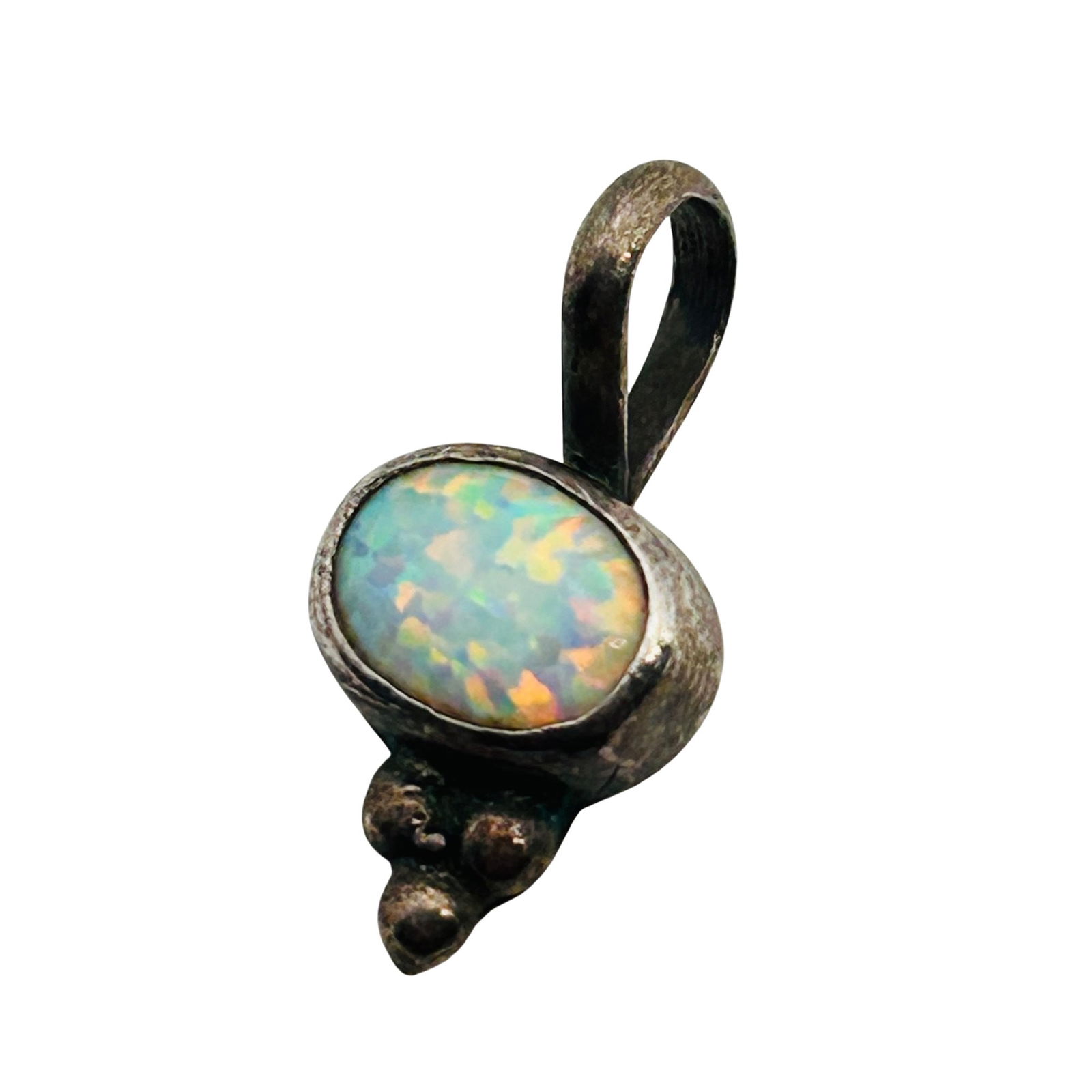 Southwest Opal Sterling Pendant .95 G: Southwest Opal Sterling pendant .95 g