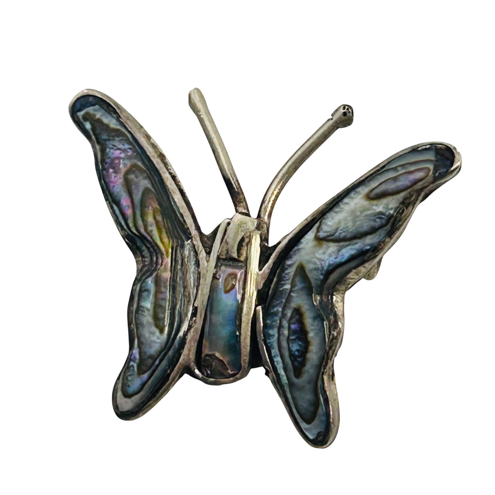 Southwest Abalone Butterfly Sterling Pendant .85 G: Southwest abalone butterfly sterling pendant .85 g