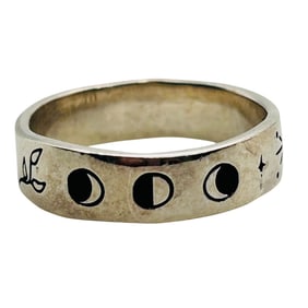 Southwest Phases Of The Moon Story Ring Size 9, 4 G