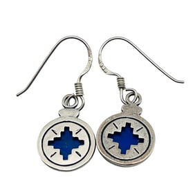 Carolyn Pollock Lapis Lazuli Sterling Dangle Earrings 4.13 G