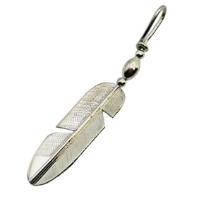 Navajo Single Feather Sterling Pendant 1.36 G