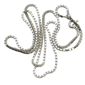 Vibrant Sterling Box Chain Necklace 18 Inch, 4.96 G