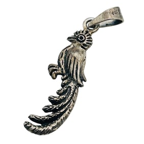 Mexico, Sterling Bird Of Paradise Pendant 4.32 G
