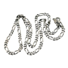 Italy, 18 In. Figaro Chain Necklace 10.8 G.