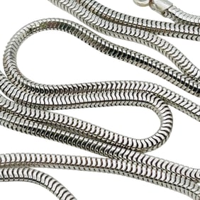 Italy Sterling Square Chain 30 Inch Necklace 26.3 G