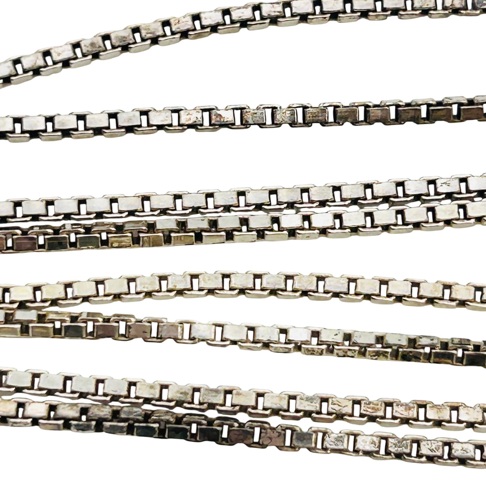 Italy, Sterling Boxchain 24 Inch Necklace 6.1 G (1 of 4)